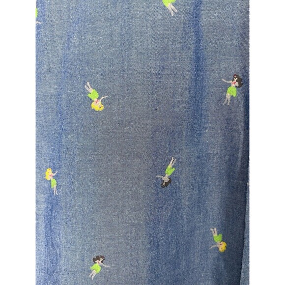 Charleston Threads Dancing Hula Girl Cotton Button Short Sleeve Shirt Sz 2XL - Picture 5 of 8